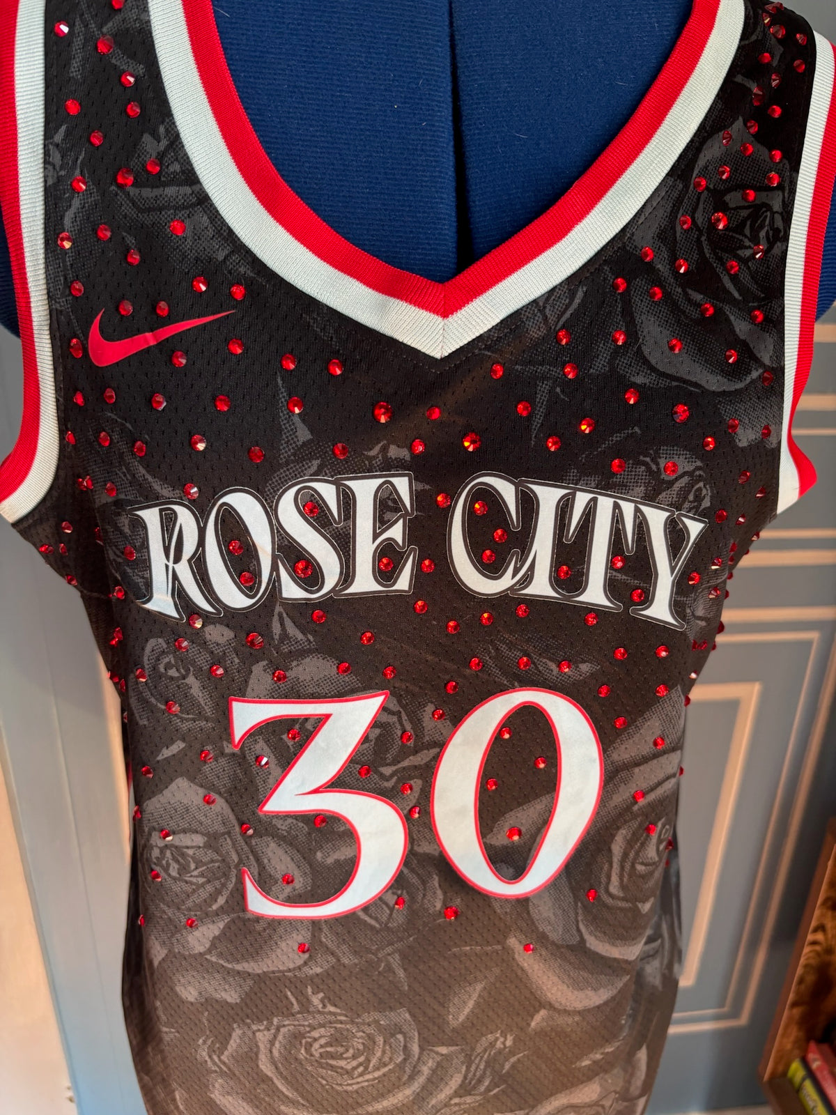 2026 WNBA Rebel Edition Portland Fire Rose City #30 Jones Custom Rhinestone Jersey
