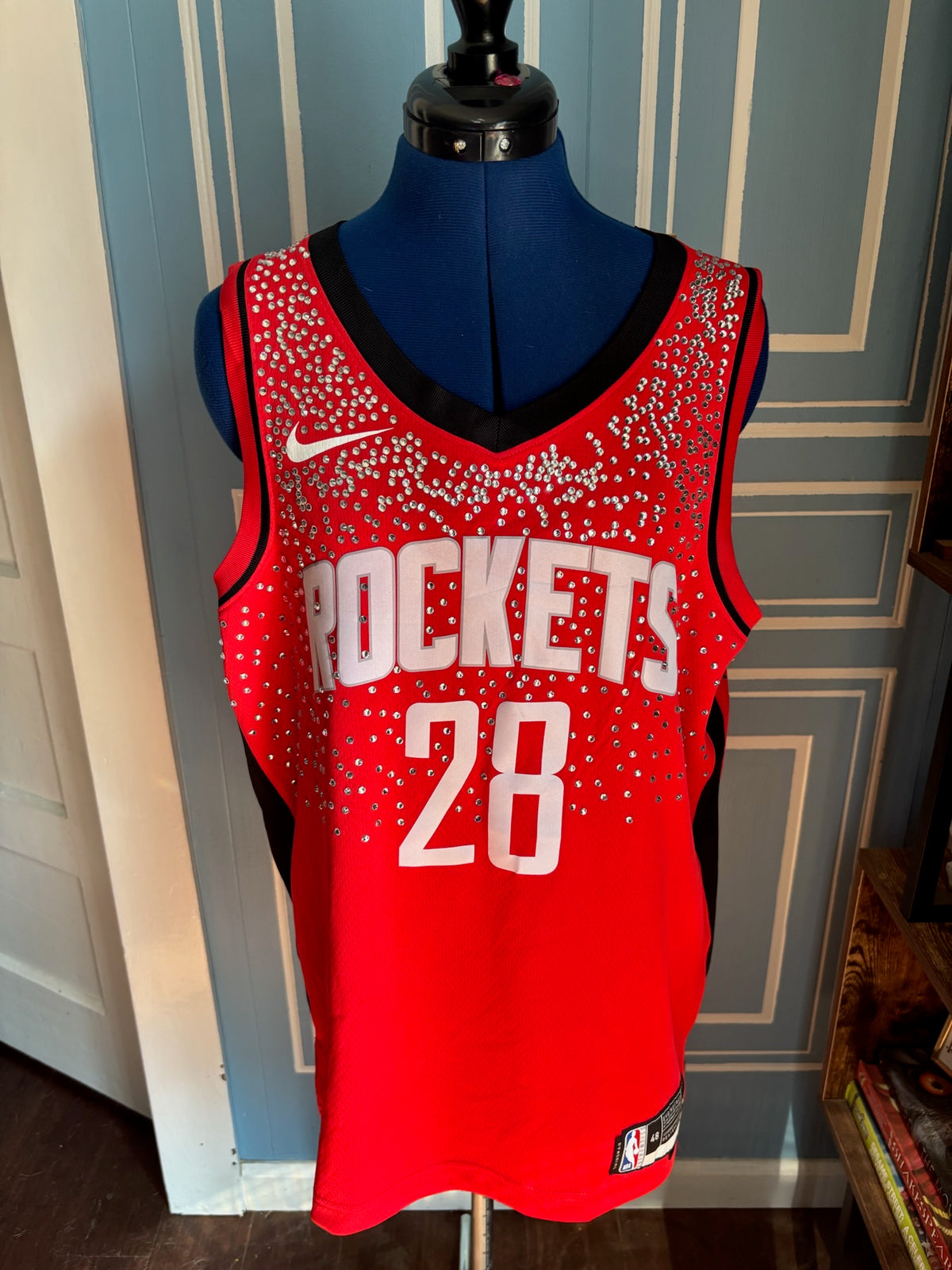 2026 NBA Houston Rockets Custom Rhinestone Jersey