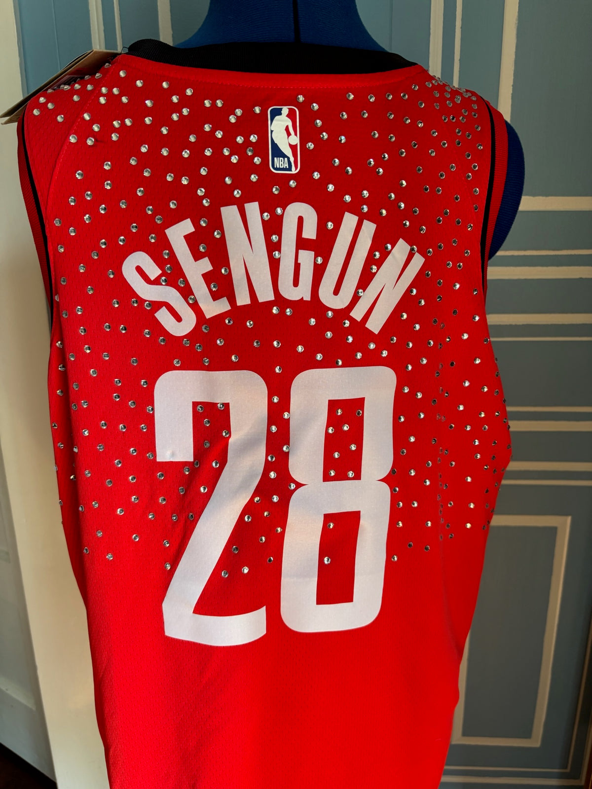 2026 NBA Houston Rockets Custom Rhinestone Jersey