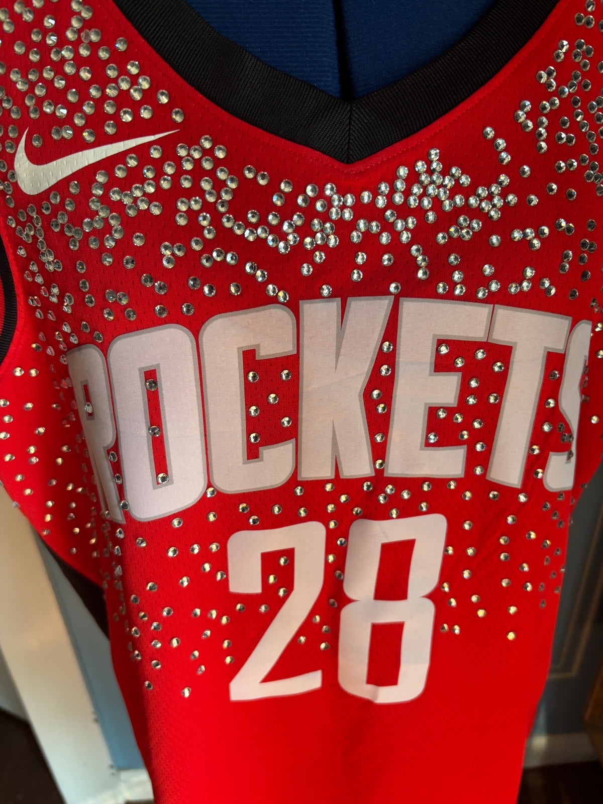 2026 NBA Houston Rockets Custom Rhinestone Jersey