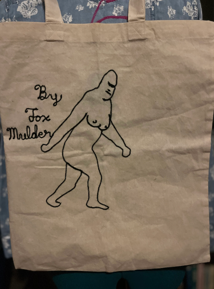The X-Files The Jersey Devil Unhinged Drawings Square Tote Bag