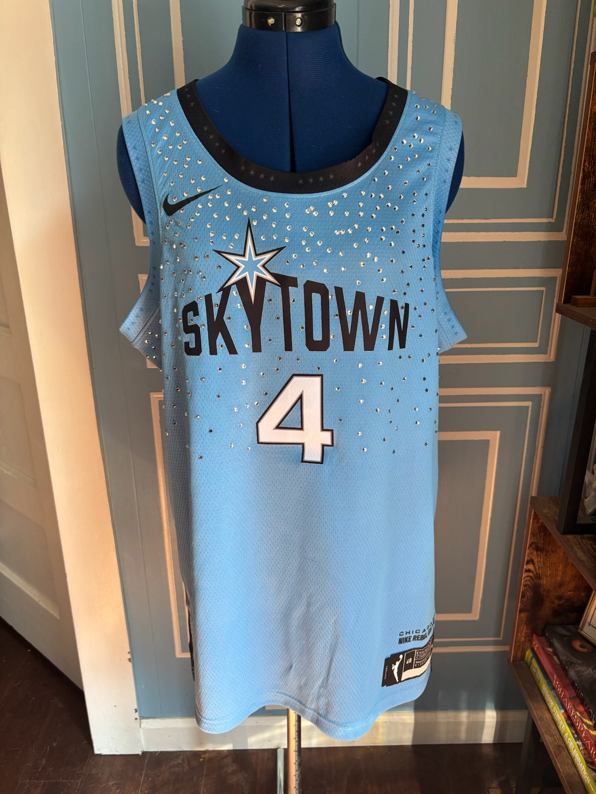 2026 WNBA Women’s Basketball Rebel Edition Chicago Sky “Skytown” Diggins #4 Custom Rhinestone Jersey