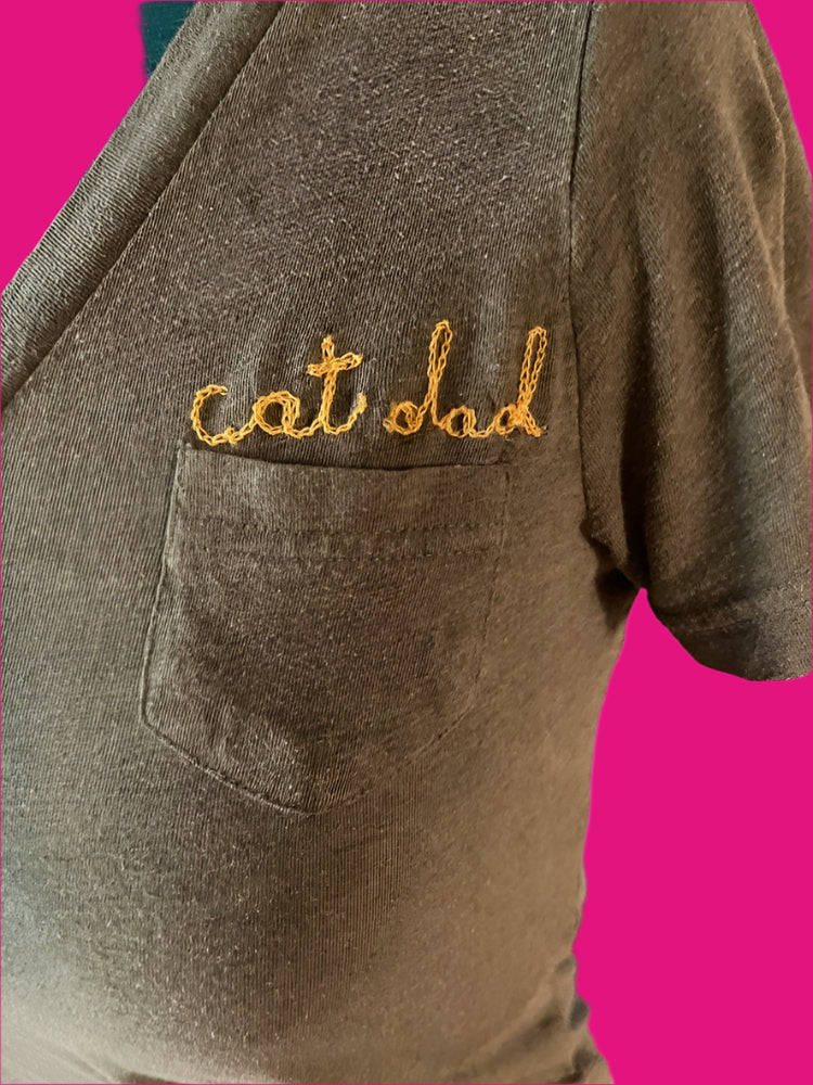 Green "Cat Dad" Tee