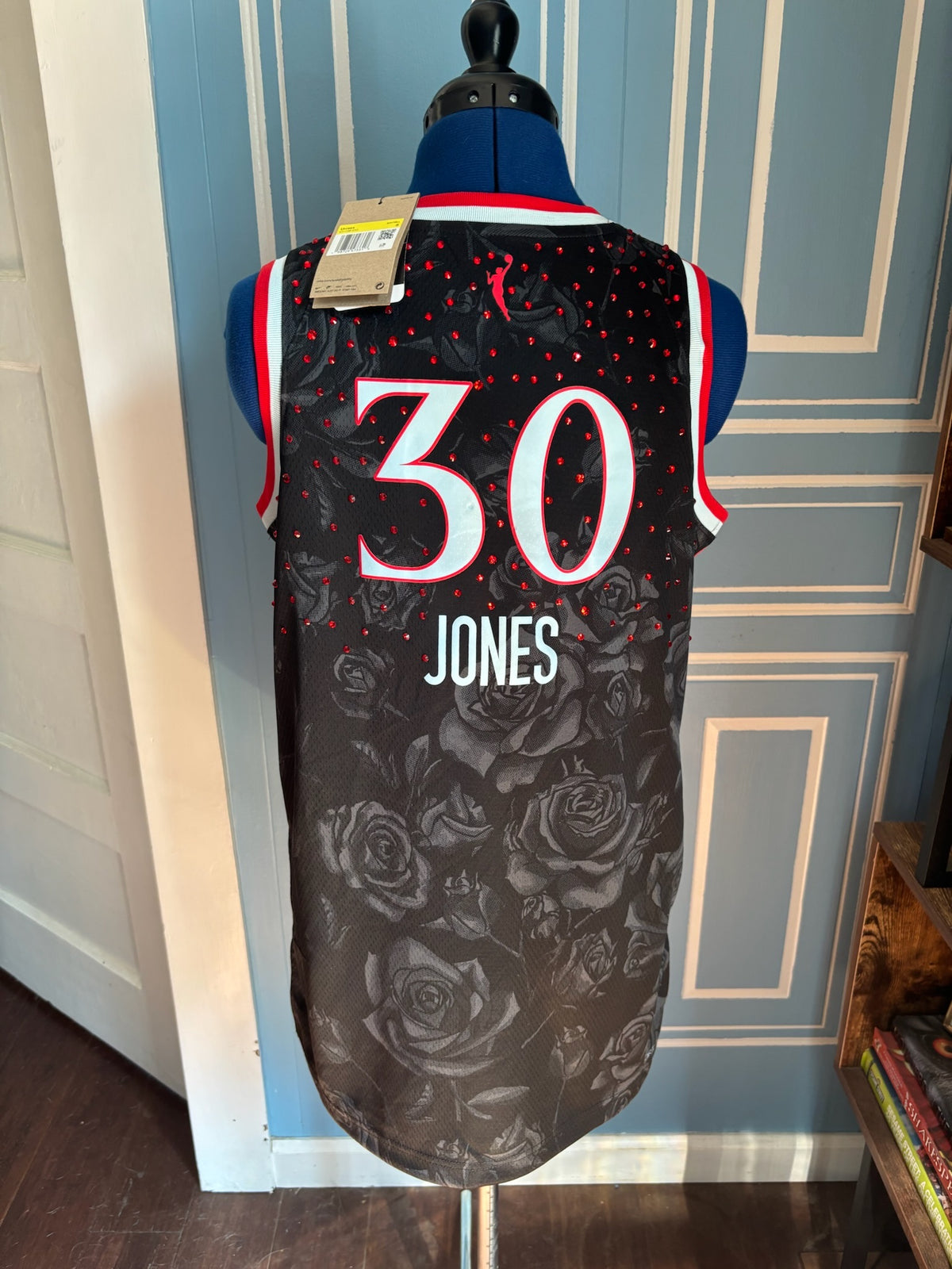 2026 WNBA Rebel Edition Portland Fire Rose City #30 Jones Custom Rhinestone Jersey