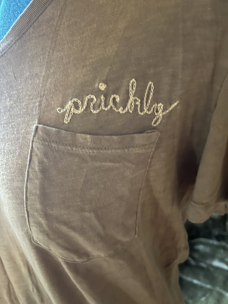 Green Yellow "Prickly" Pocket Tee