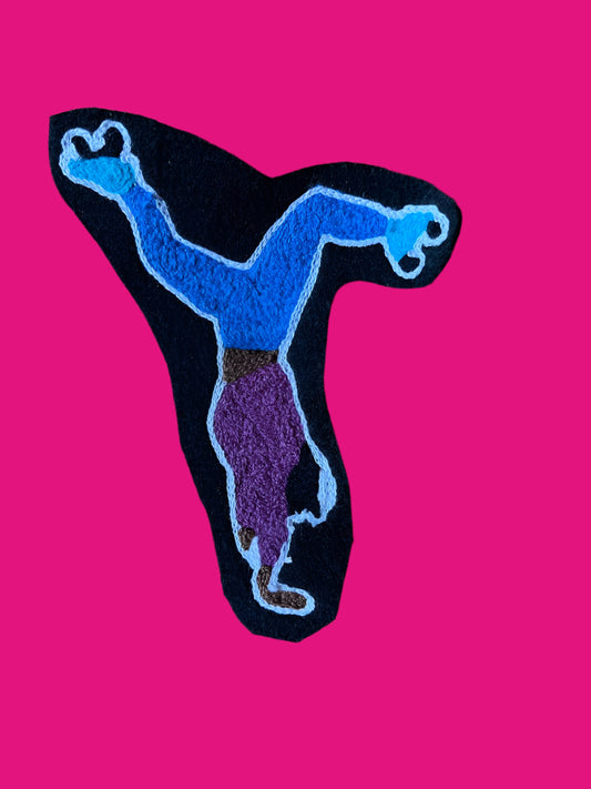 Handstand Roller Skater Chainstitched Patch
